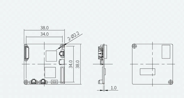 KT&C ACE-HEN6338-iL H.264 LVDS to IP Encoder Module for HD 1080p Block Cameras, 30fps, PoE/12VDC