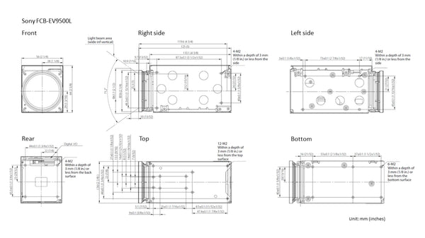 Sony FCB-EV9500L Camera, 1080p60 HD, 1/1.8" STARVIS CMOS, 30x Optical Zoom, VISCA Control