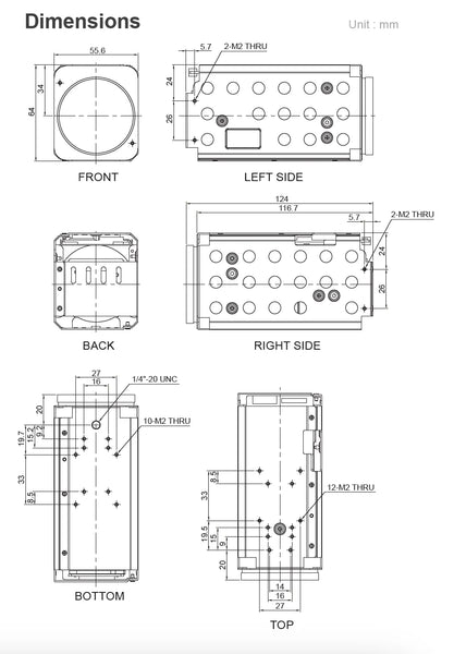 WONWOO MC-S308 2MP High Sensitivity 30x Zoom Module Camera, 1080p/60fps, LVDS/EX-SDI/CVBS Output