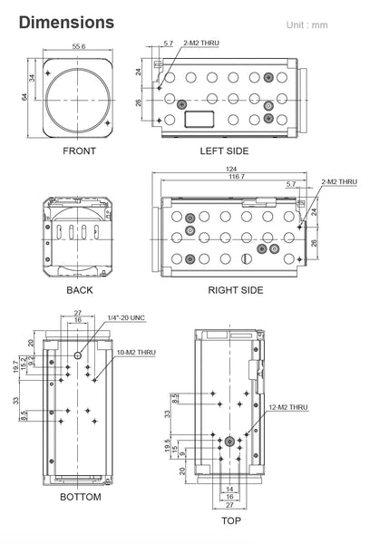 WONWOO MC-S309Q 4MP 30x Zoom Module Camera, 1/1.8" Sony CMOS, Day/Night, WDR, LVDS/EX-SDI/CVBS