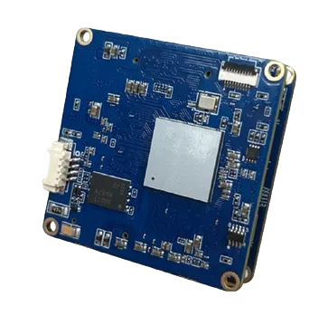 video encoder board with various components on a white background